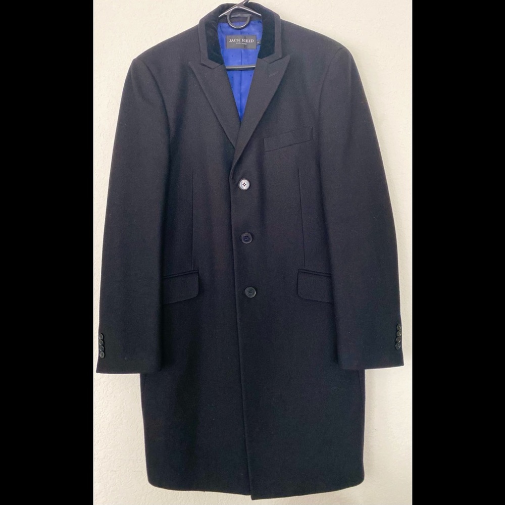 JACK REID Men’s Wool Blend Coat Black Size Medium